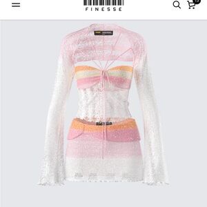 Finesse Crochet Sequin 3 piece set size xs/s